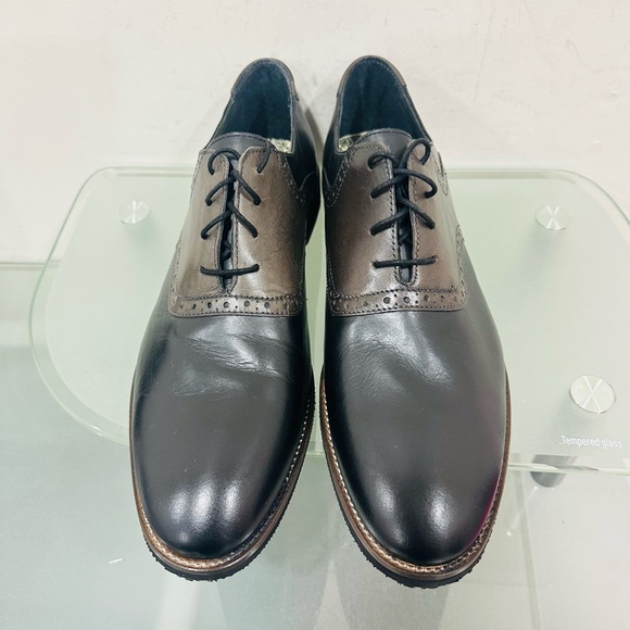 NWOT Red Tape Formal Oxford Black /Brown Leather Shoes For Mens Size 13 - Picture 4 of 9